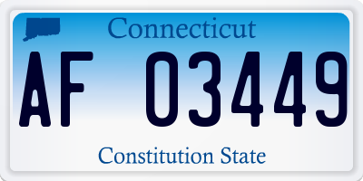 CT license plate AF03449
