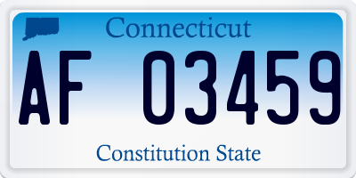 CT license plate AF03459