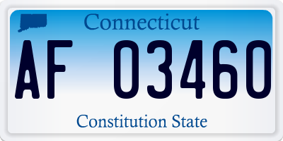 CT license plate AF03460