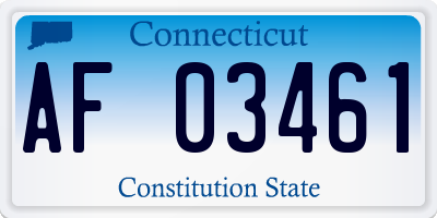 CT license plate AF03461