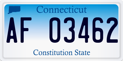 CT license plate AF03462