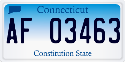 CT license plate AF03463