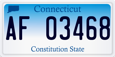 CT license plate AF03468