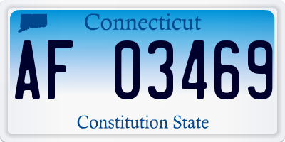 CT license plate AF03469