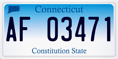 CT license plate AF03471