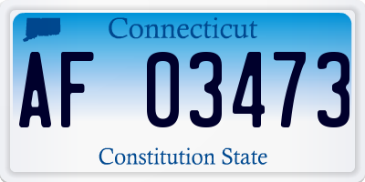 CT license plate AF03473