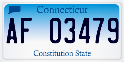 CT license plate AF03479