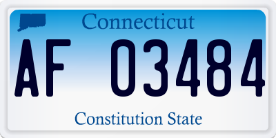 CT license plate AF03484