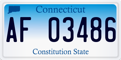 CT license plate AF03486