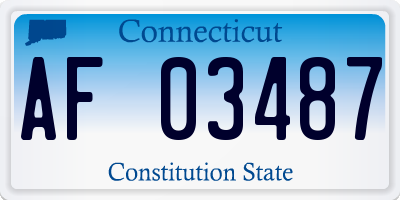 CT license plate AF03487