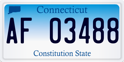 CT license plate AF03488