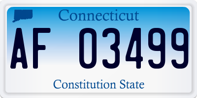 CT license plate AF03499