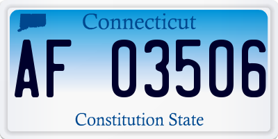 CT license plate AF03506