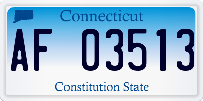 CT license plate AF03513