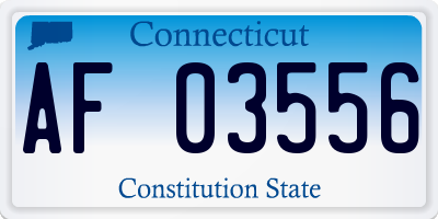 CT license plate AF03556