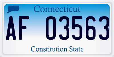 CT license plate AF03563