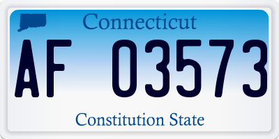 CT license plate AF03573