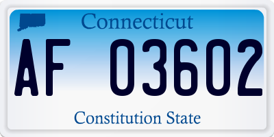 CT license plate AF03602