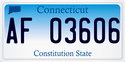 CT license plate AF03606
