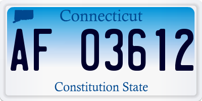 CT license plate AF03612