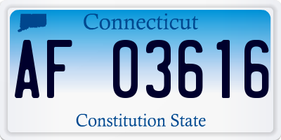 CT license plate AF03616