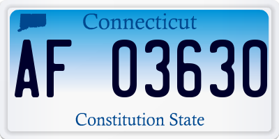 CT license plate AF03630
