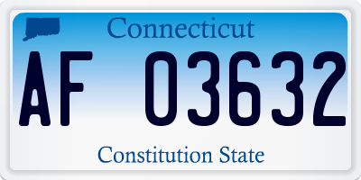 CT license plate AF03632