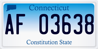 CT license plate AF03638