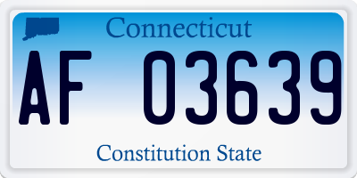 CT license plate AF03639