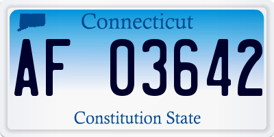 CT license plate AF03642