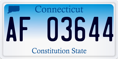 CT license plate AF03644