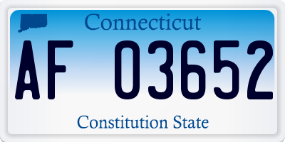 CT license plate AF03652