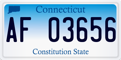 CT license plate AF03656