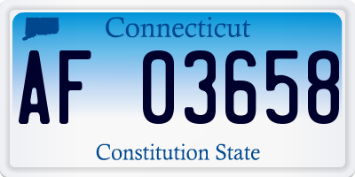 CT license plate AF03658