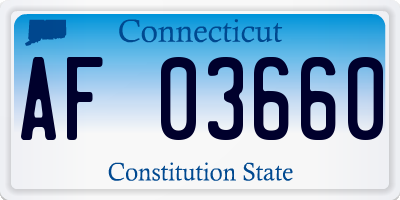 CT license plate AF03660