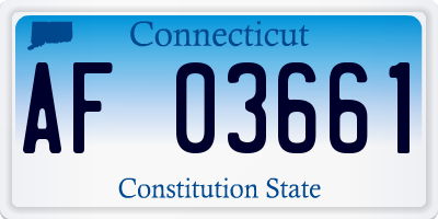 CT license plate AF03661