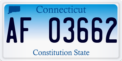 CT license plate AF03662
