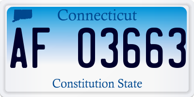 CT license plate AF03663