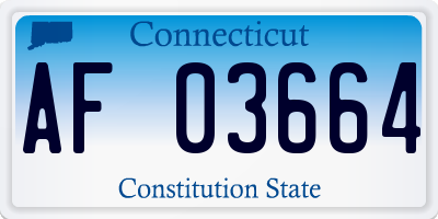 CT license plate AF03664