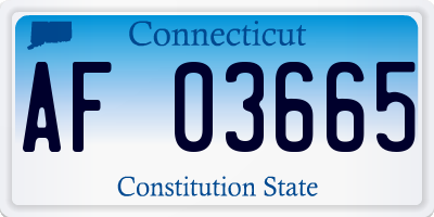 CT license plate AF03665