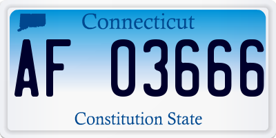 CT license plate AF03666