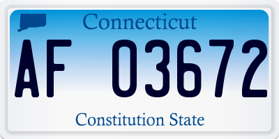 CT license plate AF03672