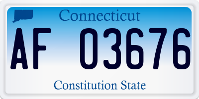 CT license plate AF03676