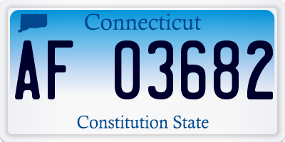 CT license plate AF03682