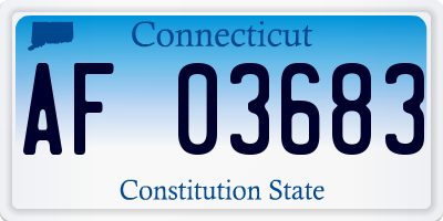 CT license plate AF03683