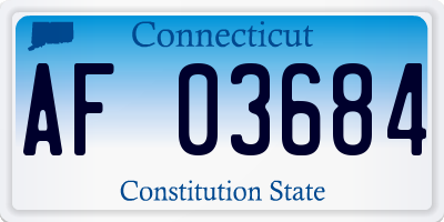 CT license plate AF03684