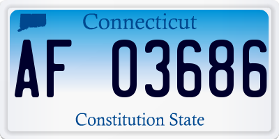 CT license plate AF03686