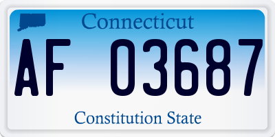 CT license plate AF03687
