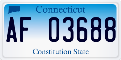 CT license plate AF03688