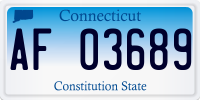 CT license plate AF03689